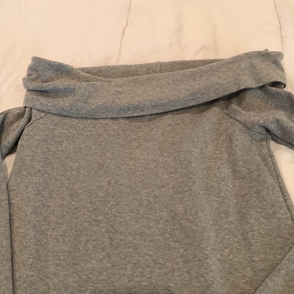 JCrew off the shoulder gray sweater - Picture 2 of 5